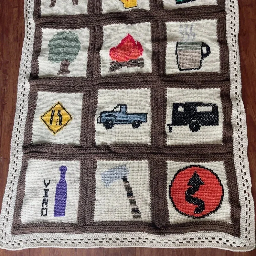Handmade Fern Gorluik Calgary Alberta Canada Transportation Crochet Blanket